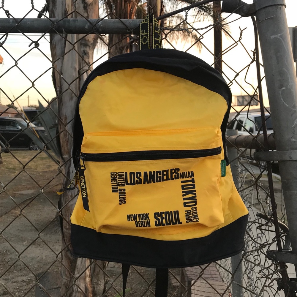 United Colors of Benetton Yellow Backpack